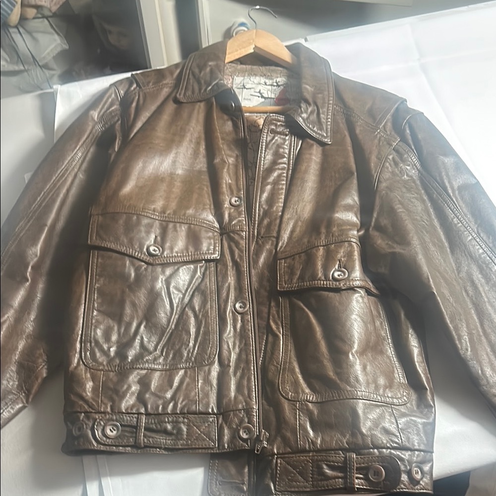 Brown Military Field Jacket with Classic Design ( Size 42 )